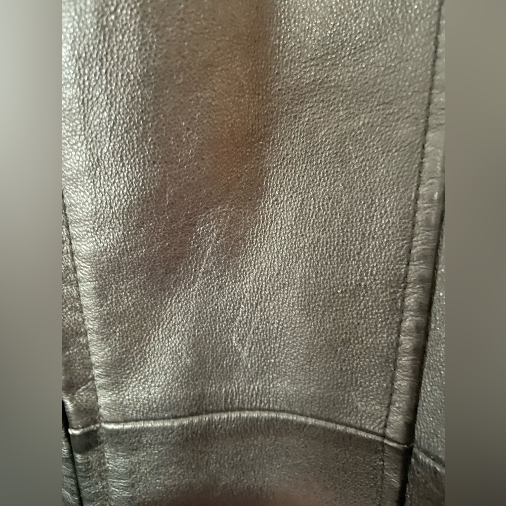 🌸Black Leather Jacket - Croft & Barrow - Picture 3 of 16